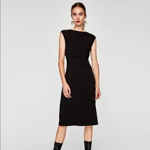 Zara Draped Shift Dress XS NWT